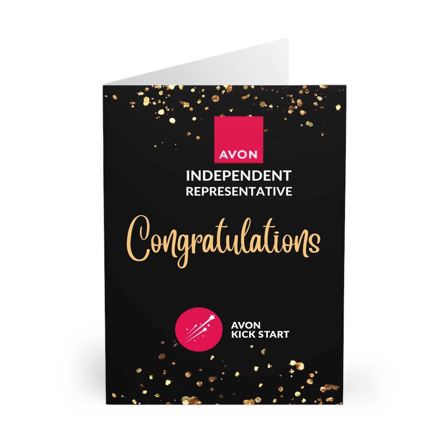 Gold Glitter congratulations Greeting Cards with envelopes - 5 Pack for Celebrations & Success