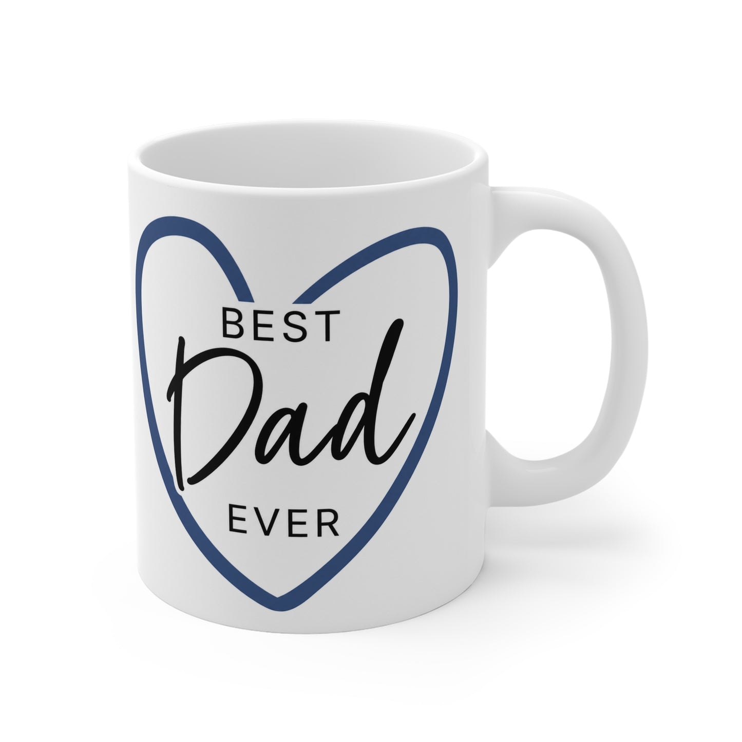 Best Dad Ever Heart Coffee Mug