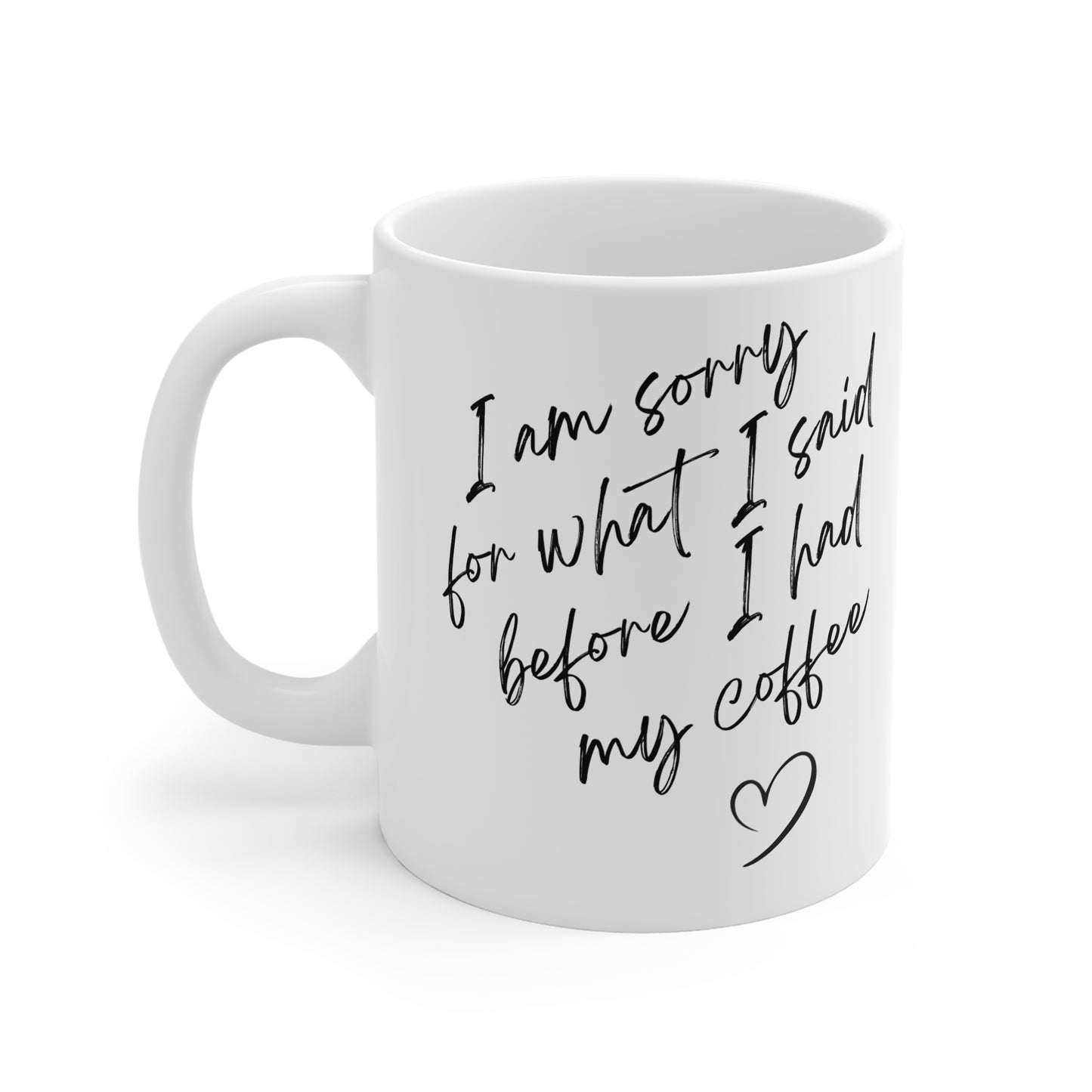 Sorry for What I Said Before Coffee – Funny Coffee Lover Mug