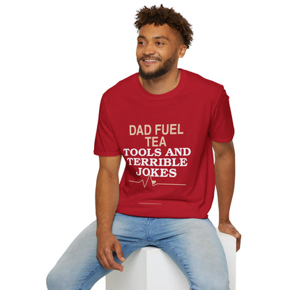 "Dad Fuel: Tea, Tools and Terrible Jokes" TShirt