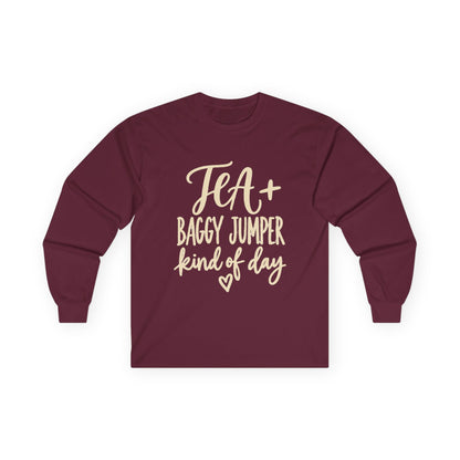 "Tea + Baggy Jumper Kind of Day" Cozy Casual Top