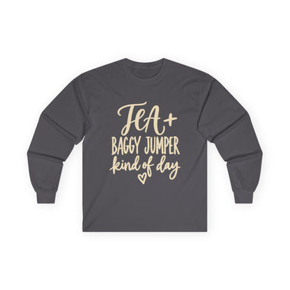 "Tea + Baggy Jumper Kind of Day" Cozy Casual Top