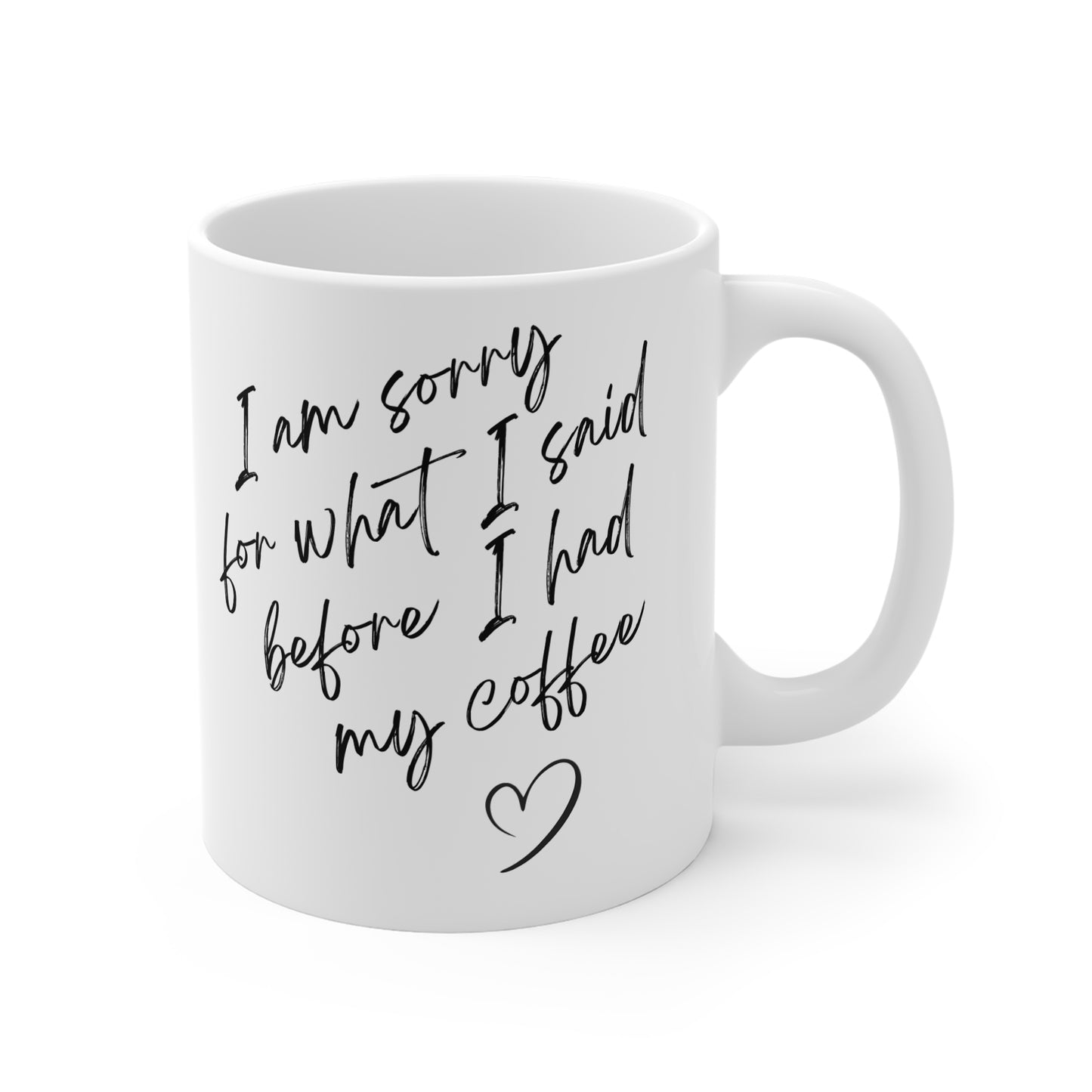 Sorry for What I Said Before Coffee – Funny Coffee Lover Mug