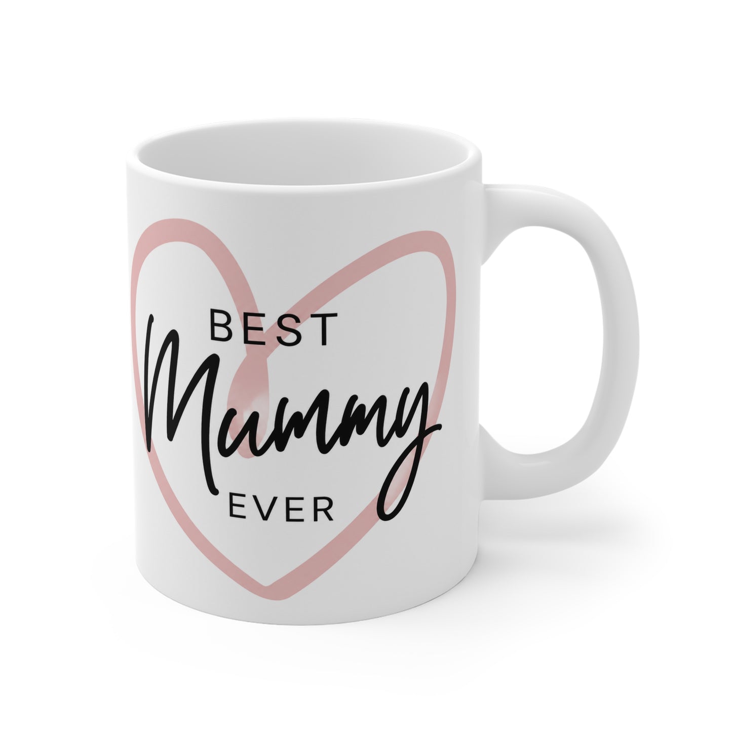 Best Mummy Ever Mug — Pink Heart Mother’s Day Coffee Cup