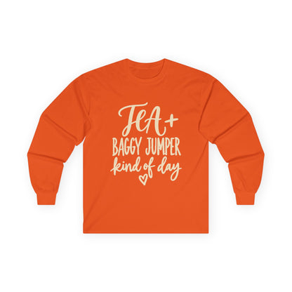 "Tea + Baggy Jumper Kind of Day" Cozy Casual Top