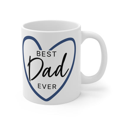 Best Dad Ever Heart Coffee Mug