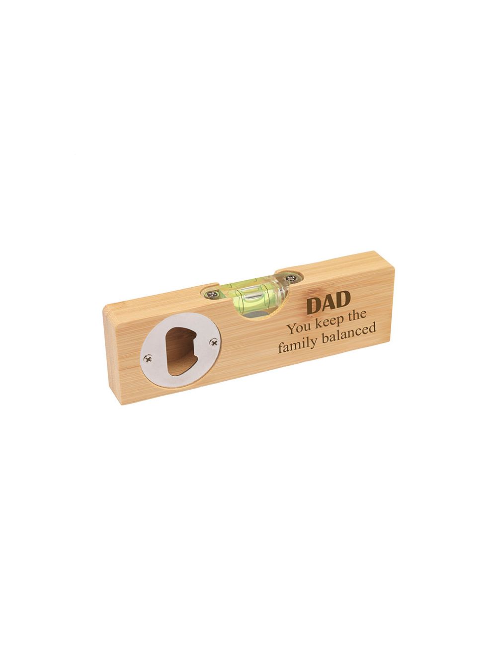Bamboo Spirit Level & Bottle Opener