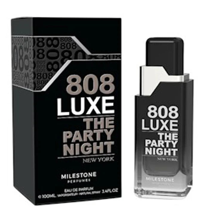 Milestone 808 Luxe The Party Night Eau de Parfum 100ml inspired by Carolina Herrera 212 VIP Black