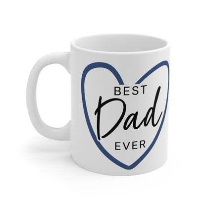 Best Dad Ever Heart Coffee Mug
