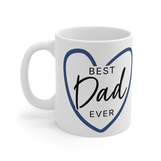 Best Dad Ever Heart Coffee Mug