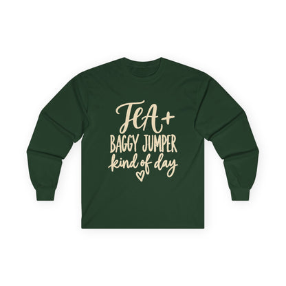 "Tea + Baggy Jumper Kind of Day" Cozy Casual Top