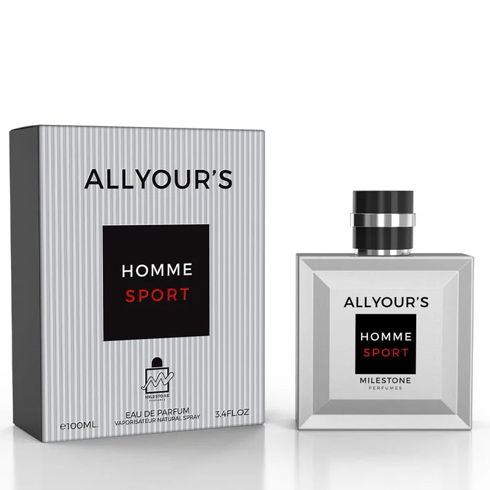 Milestone All Yours Homme Sport Eau de Parfum 100ml inspired by Chanel Allure Homme