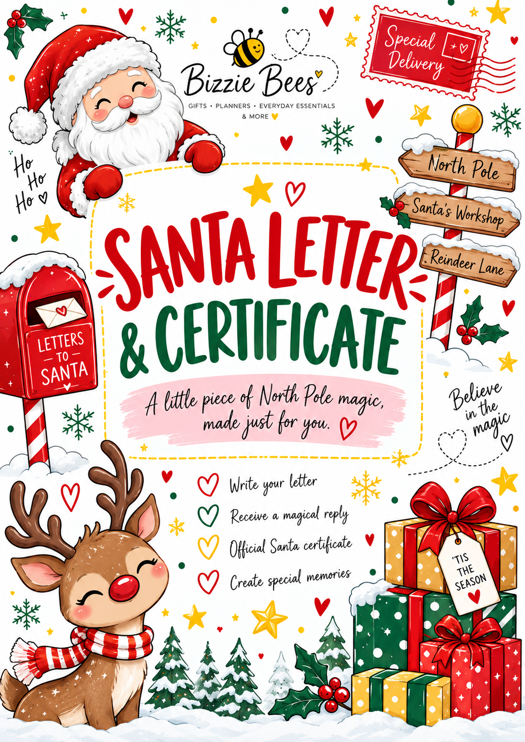 🎅 Personalised Santa Letter & Official Nice List Certificate – Digital Download