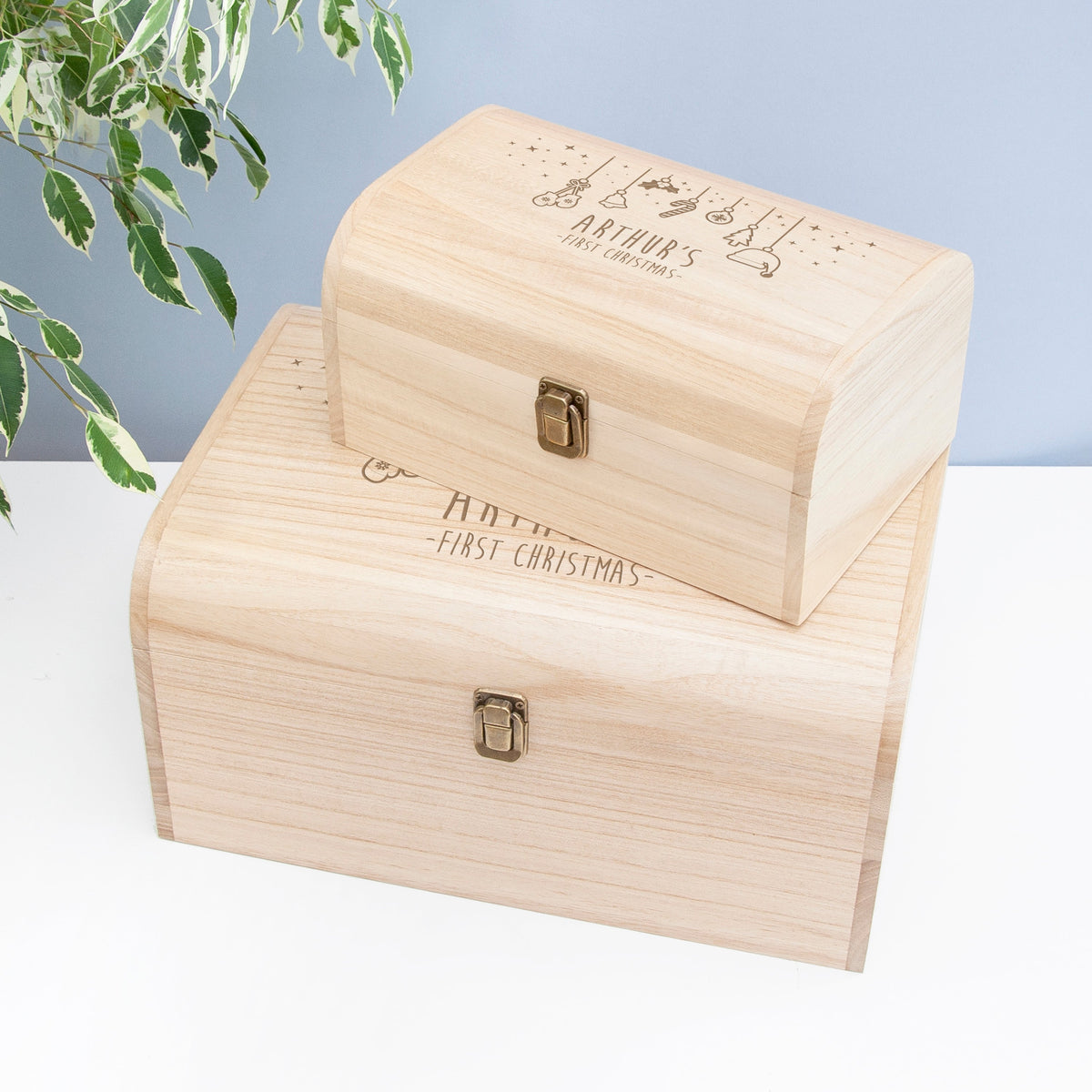Personalised Baby's First Christmas Eve Chest