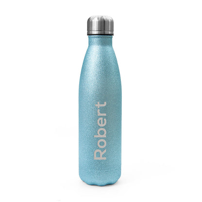 Personalised Glitter Insulated Water Bottle