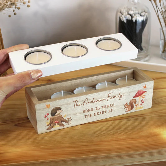 Personalised Autumn Tea Light Box 🍂🕯️
