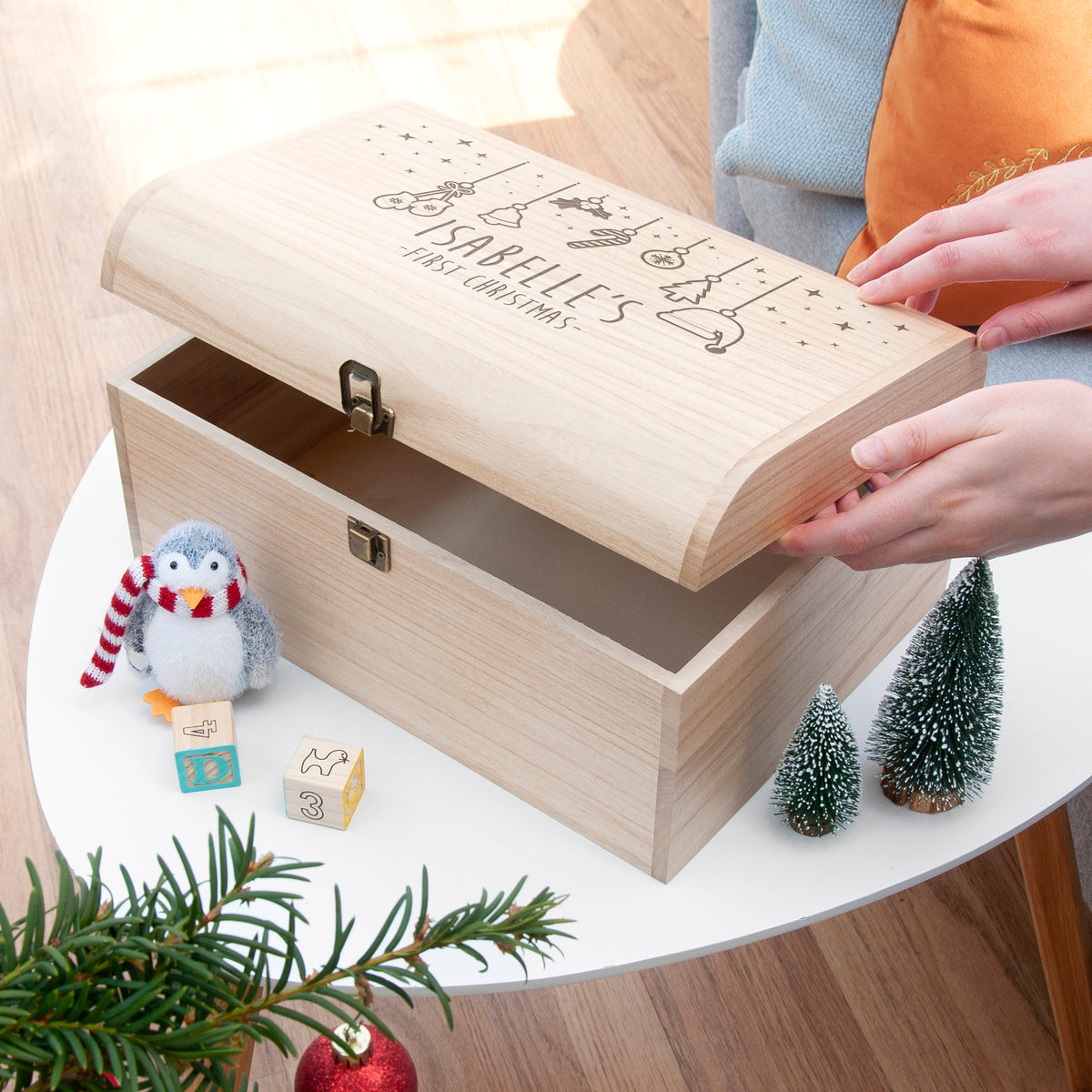 Personalised Baby's First Christmas Eve Chest