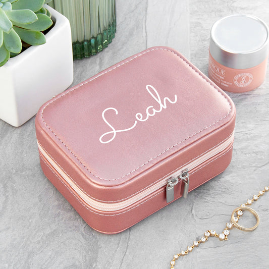Personalised Rose Gold Jewellery Case