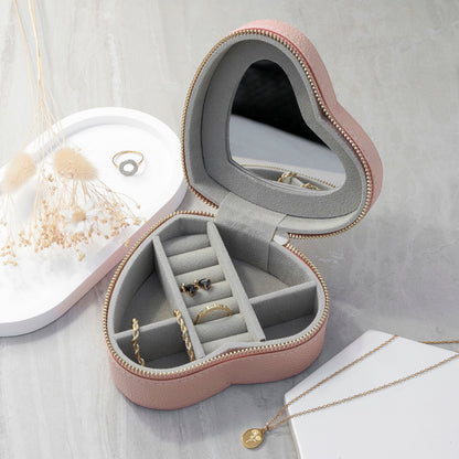 Customisable Sun Pink Heart Jewellery Case