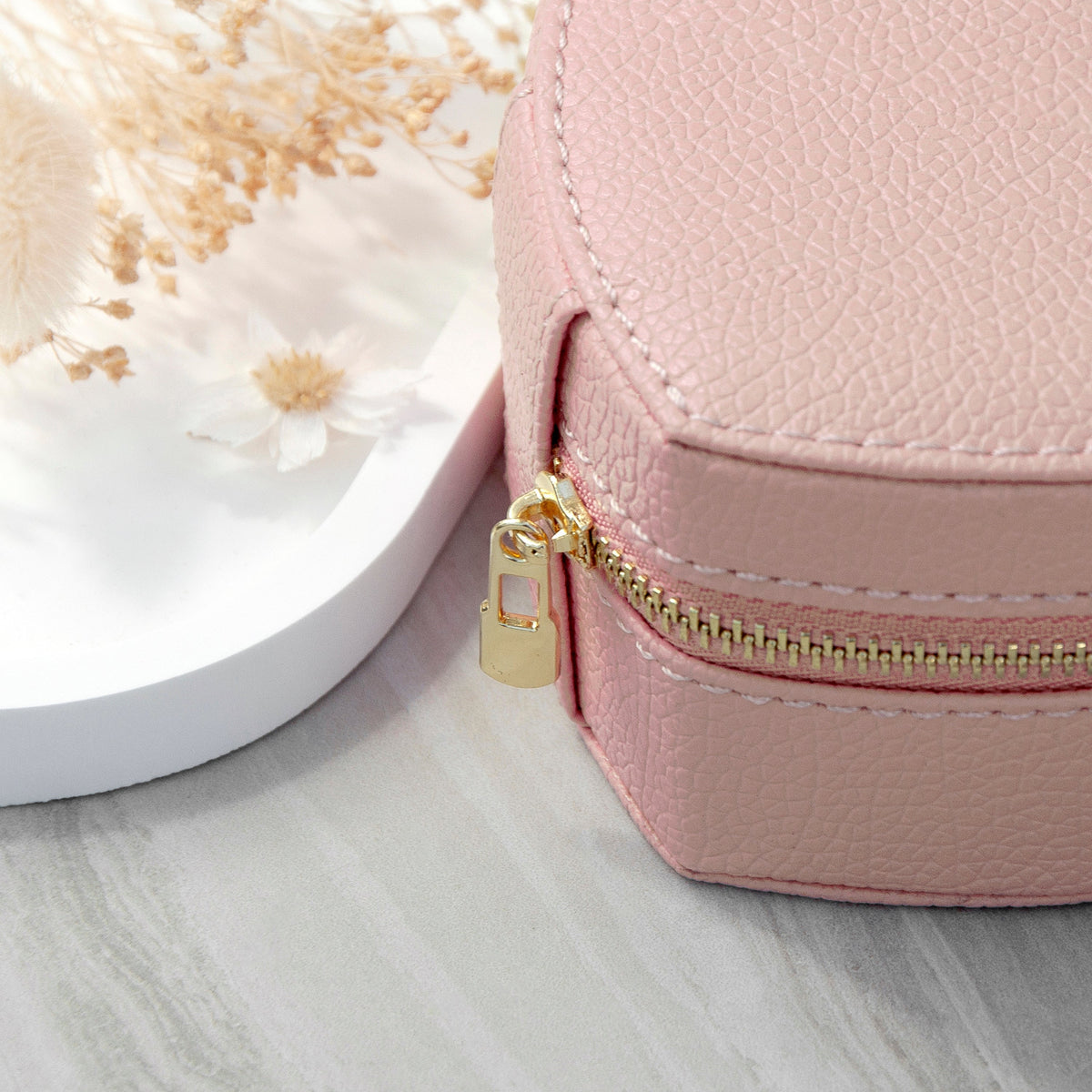 Customisable Sun Pink Heart Jewellery Case