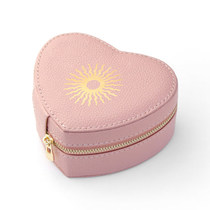 Customisable Sun Pink Heart Jewellery Case