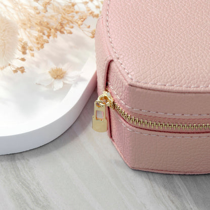 Personalised Bold Message Pink Heart Jewellery Case