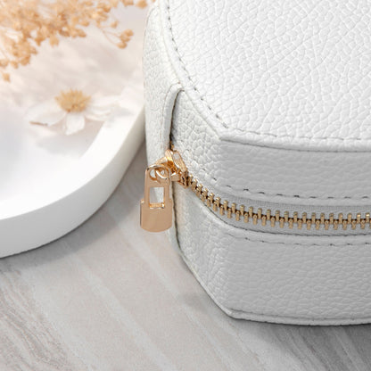 Personalised White Heart Jewellery Case