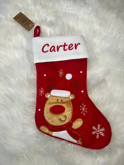 Personalised Christmas Stockings Red & White 6 designs