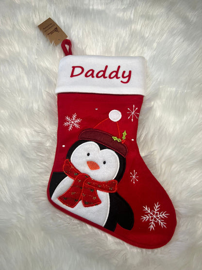 Personalised Christmas Stockings Red & White 6 designs