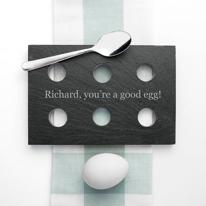 Personalised Slate Egg Holder
