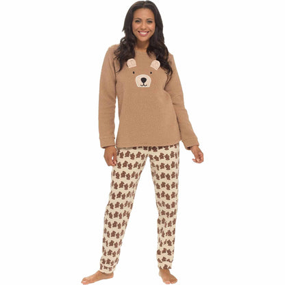 Daisy Dreamer Women's Teddy Bear Fleece Pyjama Set