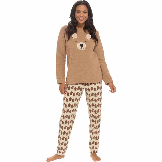 Daisy Dreamer Women's Teddy Bear Fleece Pyjama Set
